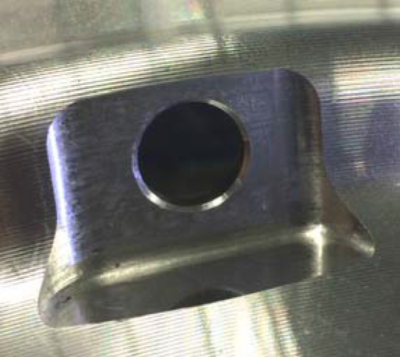 valve hole on aluminum wheel